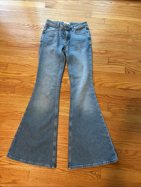 We The Free Denim - We The Free Light Blue Wide-Leg Flared Jeans